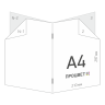Меню на скрепке А4 (8 страниц+ обложка, в развороте А3)