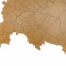 Деревянная карта России, коричневая
