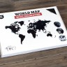 Деревянная карта мира World Map Wall Decoration Large, черная