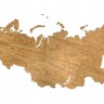 Деревянная карта России, дуб