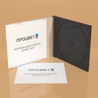 Коробка для CD/DVD дисков, стандартная (Jewel Box)