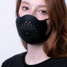 Многоразовая маска с прополисом PropMask, силиконовая, черная