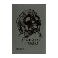 Обложка для паспорта Memento Mori, серая