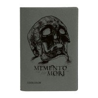 Обложка для паспорта Memento Mori, серая
