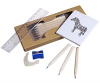 Набор карандашей «Ребенок занят делом» с раскраской, точилкой и линейкой