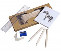 Набор карандашей «Ребенок занят делом» с раскраской, точилкой и линейкой