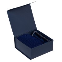 Набор Cozy Evening: плед и термостакан, синий