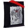 Холщовая сумка Make Love, ver.2, черная с красными ручками