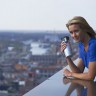 Термостакан Contigo West Loop, вакуумный, белый металлик