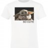 Футболка детская Baby Yoda, белая