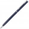 Блокнот Magnet Chrome с ручкой, черный с синим