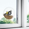 Кормушка для птиц Window Bird Feeder, прозрачная, большая