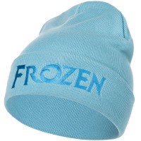Шапка детская с вышивкой Frozen, голубая