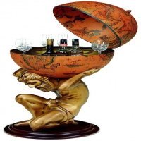 Глобус-бар «Атлант», терракотовый