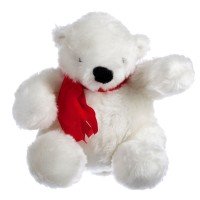Игрушка «Белый медведь», с красным шарфом