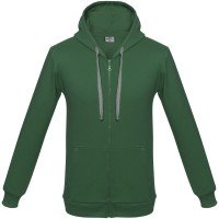 Толстовка с капюшоном на молнии Unit Siverga Heavy, темно-зеленая