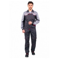 Костюм рабочий «Фаворит» с полукомбинезоном, серый