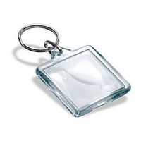 Рекламный брелок 39х39 мм светящийся в темноте, акриловый