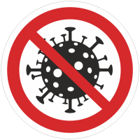 Наклейка на автомобиль «КОРОНАВИРУС ЗАПРЕЩЕН»