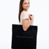 Холщовая сумка «Юношеский минимализм» с внутренним карманом, черная