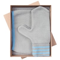 Набор Best: шапка, шарф и варежки, серо-голубой