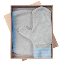 Набор Best: шапка, шарф и варежки, серо-голубой