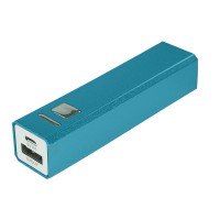 Внешний аккумулятор Alum 2800 мАч, ver.2, сине-бирюзовый