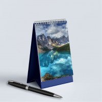 Настольный кашированный календарь-домик 100х150 мм