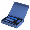 Набор Bond: аккумулятор, флешка и ручка, ver.1, синий