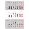 Календарь ТРИО-Стандарт кашированный без пружин 