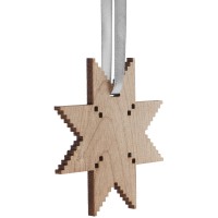 Деревянная подвеска Carving, в форме снежинки