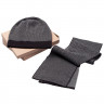 Набор Urban: шарф и шапка, черно-серый