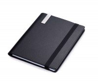Папка Midnight формата А4 с блокнотом, черная
