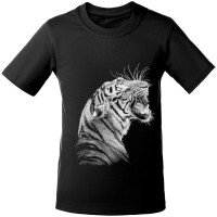 Футболка детская Like a Tiger, черная