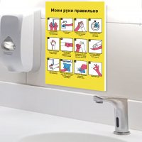 Табличка-памятка «Моем руки правильно», размер 20х30 см, вертикальная