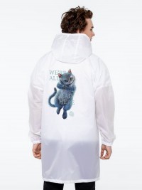 Дождевик We're Аll Mad Here, белый