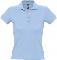 Рубашка поло женская People 210, голубая