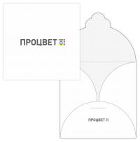 Конверт-открытка 80*80, полноцветная печать с внешней стороны