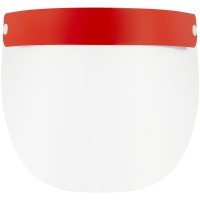 Прозрачный экран для лица Barrier, немедицинский, с красной лентой