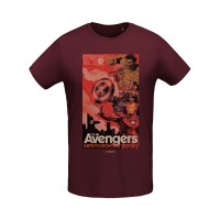 Футболка Mightest Heroes, бордовая