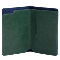 Автобумажник Roma, зелено-синий