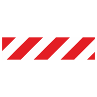 ПВХ лента для разметки и маркировки, красно-белый цвет, 150 мкр