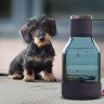 Бутылка для воды с миской для питомца Dog Water Bowl Lite, темно-фиолетовая