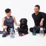 Бутылка для воды с миской для питомца Dog Water Bowl Lite, темно-фиолетовая