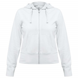 Толстовка женская Hooded Full Zip белая