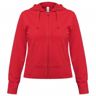 Толстовка женская Hooded Full Zip красная