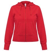 Толстовка женская Hooded Full Zip красная