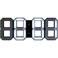 Часы настенные White & White Clock, черные