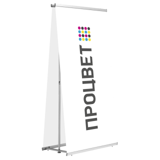 L-баннер двухсторонний, 800х2000 мм.
