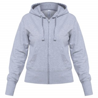 Толстовка женская Hooded Full Zip серый меланж